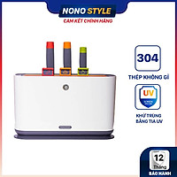 Bộ Dao Thớt Kháng Khuẩn Sử Dụng Tia UV 7 Món Morphy Richards MR1000 - Hàng Chính Hãng