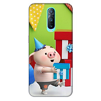 Ốp lưng nhựa cứng nhám dành cho Oppo RX17 Pro in hình Heo Con Mừng Sinh Nhật