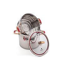 NỒI HẤP ELMICH INOX 304 RED VELVET 24CN EL5585