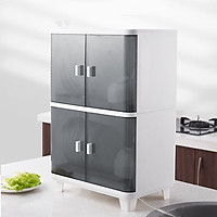 Tủ chén bát vuông 2 Tầng 4 Ngăn Phong cách Nhật Bản