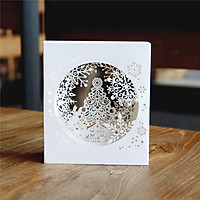 Tailored Handmade 3D Pop Up Tree Box Snowflake Greeting Holiday Card Merry Christmas Gift