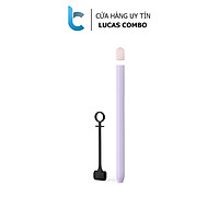 Ốp Silicon bảo vệ Apple Pencil 1 kiểu bút chì tặng kèm dây chống rớt Adapter