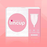 Cốc nguyệt san Lincup (34ml)+ Tặng kèm Cốc tiệt trùng Và hoa tai ngọc trai cực xinh ( mẫu mới )