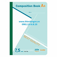 Sổ may dán gáy A4 - 320 trang; Klong 926 bìa xanh lá