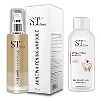 ST Beauty - Tinh Chất Chuyên Hỗ Trợ Trị Mụn – Tái Tạo & Làm Trắng Hồng Da Tự Nhiên - ACNE WHITENING AMPOULE - Tặng 1 Gel Rửa Tay Khô 100ml - Sạch Khuẩn