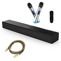 Tặng Dây Audio Quang Mạ Vàng 24K - Loa Soundbar TV Âm Thanh True Surround 5.1 Bluetooth Hát Karaoke L9 Kèm 02 Micro Không Dây - Công suất 200W - Hàng Nhập Khẩu