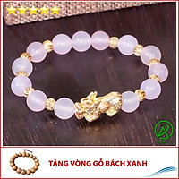 V233-08 Vòng phong thủy mã não hồng 8 ly mix tỳ hưu - Mệnh Hỏa - Thổ V233-08(GB)-Kèm Vòng Gỗ Bách Xanh