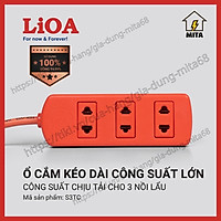 Ổ Cắm Điện LiOA 3 Ổ Công Suất Lớn Chịu Tải 3 Nồi Lẩu S3TC 3m