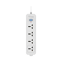Ổ Cắm Điện Gongniu 4 Ổ Đa Năng 1 Công Tắc – Công Suất 10A/250/2500W – Trắng – Chính Hãng (N1040)