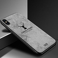 Ốp Lưng Vải Jeans Con Nai Cho Iphone X/ XS