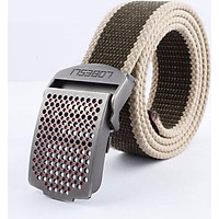 Thắt lưng vải dù, Dây lưng vải dù nam mặt khóa thép đúc liền khối, kích thước 110x3.8cm