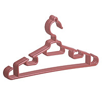 Drying Racks 5 plastic hanger non-slip hanger solid color hanger 5 Pieces Of Non-slip Seamless Hanger Brick Red