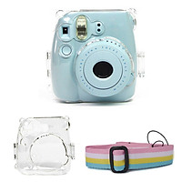Crystal Transparent Protective Case Cover Pouch Shoulder Strap for Fuji Fujifilm Instax Camera Mini 9 8 8+Instant Accessories