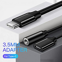 3.5mm Headphone Jack Type-C USB C Audio Adapter Earphone to Type C Charge Listen for USB-C Phone Without 3.5MM for Huawei Xiaomi