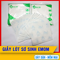 Tấm Lót Phân Su Chống Thấm Cho Bé Sơ Sinh EMOM Dày Dặn, 3 Lớp Mềm Mại, Chống Thấm Cực Tốt - Giấy Lót Phân Su- Tả/Tã Lót Phân Xu Cho Trẻ Sơ Sinh - Tấm Lót Sơ Sinh - Miếng Lót Chống Thấm Êm Ái