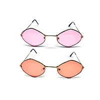Mắt kính Ulzzang thời trang gọng sắt hình thoi K203 unisex nam nữ phong cách Hàn
