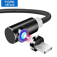 Cáp sạc nhanh TOPK AM51 USB to Lightning có đèn Led cho iPhone - INTL - Hàng chính hãng