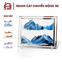 Tranh cát chuyển động 3D, tranh HSON thủy tinh nghệ thuật trang trí để bàn decor làm việc làm quà tặng cao cấp