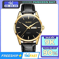 Đồng hồ nam OLEVS dây da kim dạ quang OL6898 - Chống nước chống xước cao cấp