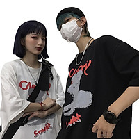 【COD】 Men Women T-shirt Cool Style Funny Cartoon Printed Round Collar Short-sleeved Pullover Comfortable Loose Couples Shirt For Summer