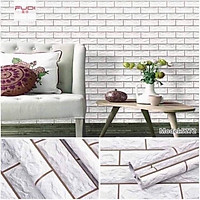 Giấy dán tường giả gạch trắng (kèm ảnh thật)