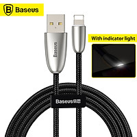 Baseus Torch Data Cable With Indicator Light USB Charger Charging Cable 1.5A Fast Charging Line Compatible For iPhone