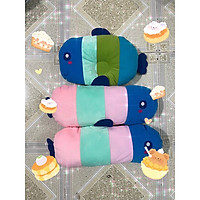 Bộ chặn sơ sinh hình cá , Bộ Gối Lõm, Gối Chặn chống bẹp đầu, méo đầu, móp đầu, con ngủ ngon giấc cho em bé và trẻ sơ sinh
