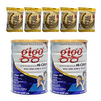 Combo 2 hộp Sữa bột Gigo HI-CANXI 900g – Giải pháp ngừa loãng xương và tiểu đường cho người trưởng thành – Tặng 05 bánh quy dừa Nhật Bản hiệu Aee
