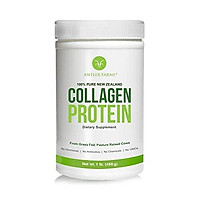 Antler Farms - 100% Pure New Zealand Collagen Protein Powder from Grass Fed Cows, Unflavored, 1 lb - Hydrolyzed Cold Water Soluble Peptides, Keto Friendly, Bioavailable, Quick Dissolving
