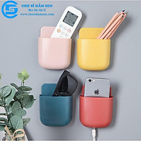 Hộp treo sạc điện thoại G10-Hoptreosac, kệ treo remote, đồ dùng dán tường đa năng tiện lợi giúp không gian gọn gàng, ng
