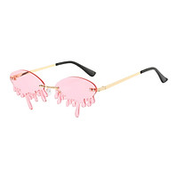 Irregular Lens Sunglasses Trendy Fashion UV Protection Sun Glasses Black