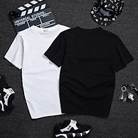 Áo thun nam unisex logo 2 đôi giày siêu chất chất vải mặc hè thoáng mát AT24