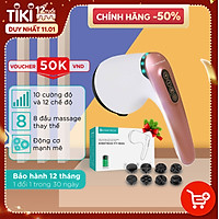 Máy Massage Cầm Tay Đa Năng Cao Cấp KINGTECH YT-1803 - Mát Xa Không Dây Toàn Thân - Giảm Đau Cơ, Cứng Khớp Cho Cổ, Vai Gáy, Lưng, Chân, Cánh Tay - Hỗ Trợ Giảm Béo Vòng Bụng - Hàng Chính Hãng
