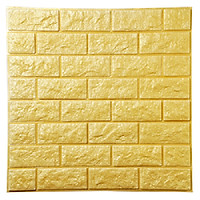 Xốp dán tường 3D Vân đá Vàng Loại dày KT 77X70
