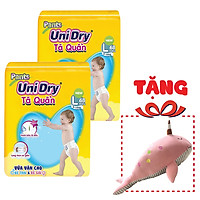 Combo 2 Tã Quần Unidry Ultra Jumbo L68 (68 Miếng) - Tặng 1 thú bông cá heo (màu giao ngẫu nhiên)