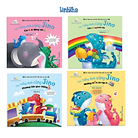 Sách Học Tiếng Anh Cùng Jino - Bộ 4 cuốn cho bé 3-8 tuổi