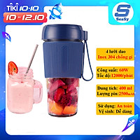 Máy xay sinh tố cầm tay mẫu mới SEASY SS28, Máy xay sinh tố mini đa năng, Xay đá, Xay thực phẩm, 4 lưỡi Inox 304 chống gỉ, Công suất mạnh 60W, Dung tích 400 ml, Tốc độ quay 12000 vòng/phút, Sạc USB di động – Hàng chính hãng