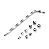 Muslady Saxophone Repair Tool Set Long Rod + Metal Ball + Bucket Ball Sax Neck Maintenance Tool for Alto/ Tenor