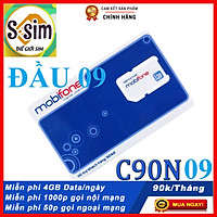 SIM 4G MOBIFONE C90N ĐẦU SỐ 09 MIỄN PHÍ 120GB DATA + 1000P MOBI + 50 LM FREE 1THÁNG - HÀNG CHÍNH HÃNG