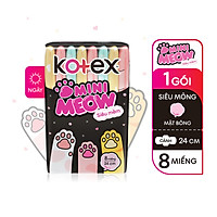 Băng Vệ Sinh Kotex Minimeow Siêu Mỏng Cánh 8 miếng