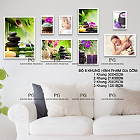 Bộ Ảnh Treo Tường Trang Trí Tiệm Spa Tặng Kèm bộ ảnh như hình mẫu, đinh treo tranh và sơ đồ treo PGC257