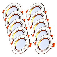 Bộ 10 Đèn LED Âm Trần Cao Cấp 3 Màu Suntek 7W