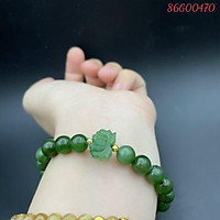 Vòng tay nữ TUDO - Vòng phong thủy đa mệnh mix charm đá Ng Bích Xanh lá Nephrite tự nhiên có kiểm định