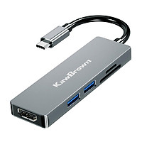 5 In 1 Usb C Hub To Hdmi-compatible 4k Usb 3.0 Sd Card Tf Card Adapter For Mac Book Pro