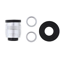 35mm F1.7 CCTV Lens +C Mount Adapter+2 Macro Rings For Fuji Fujifilm FX Cameras