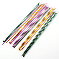 11 PCS 2-8mm Multicolour Aluminum TUNISIAN AFGHAN Crochet Hook Knitting Needles