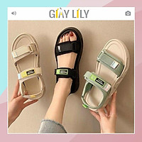 Sandal nữ LILY 2 quai dán, chất da mềm và êm chân đi học đi chơi