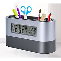 Đồng hồ kiêm hộp đựng bút để bàn Ver3 ( Tặng móc treo đồ dán tường ngẫu nhiên )