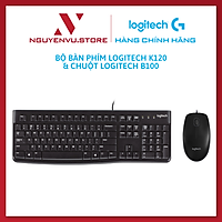 Bộ bàn phím Logitech K120 + chuột Logitech B100 - Hàng chính hãng