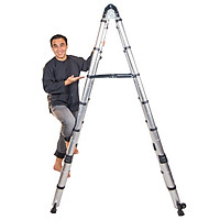 Thang nhôm rút đôi chữ a Nhật Bản HAKAWA HK250 (5M) - Phân phối chính hãng - Nhỏ gọn tiện lợi